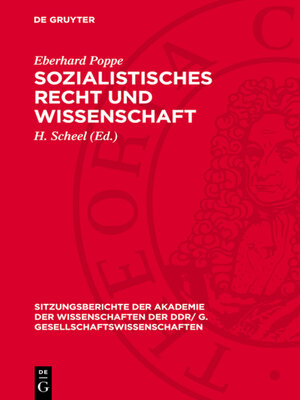 cover image of Sozialistisches Recht und Wissenschaft